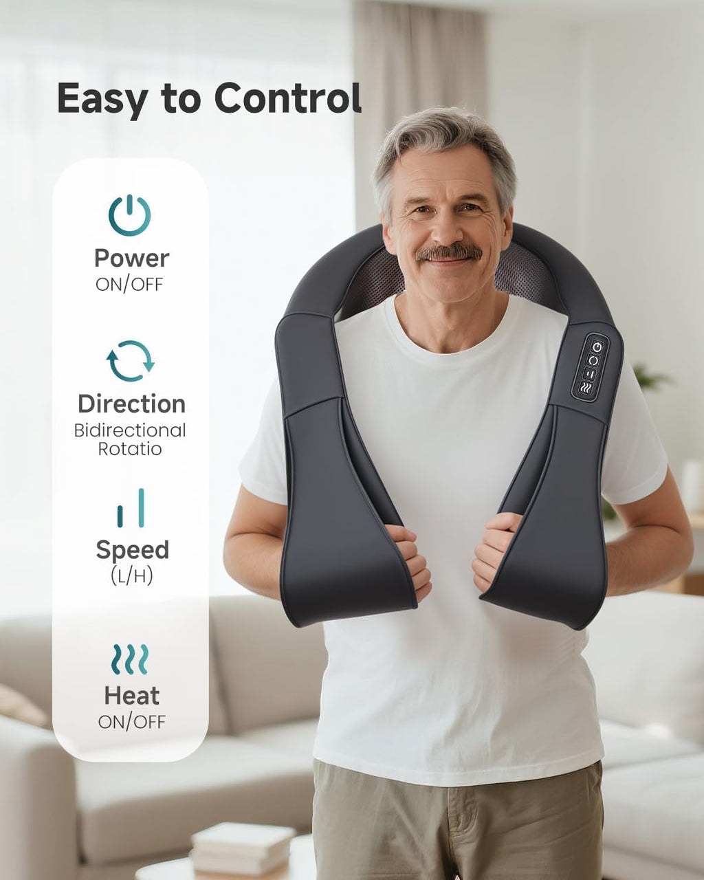 Masajeador Shiatsu De Cuello Y Espalda Con Calor