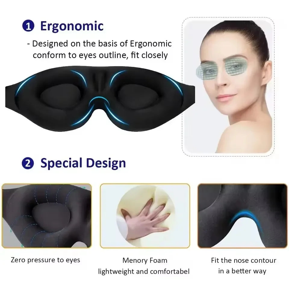 Antifaz 3D Para Dormir Con Tapones