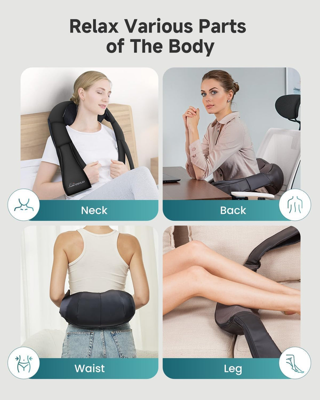 Masajeador Shiatsu De Cuello Y Espalda Con Calor
