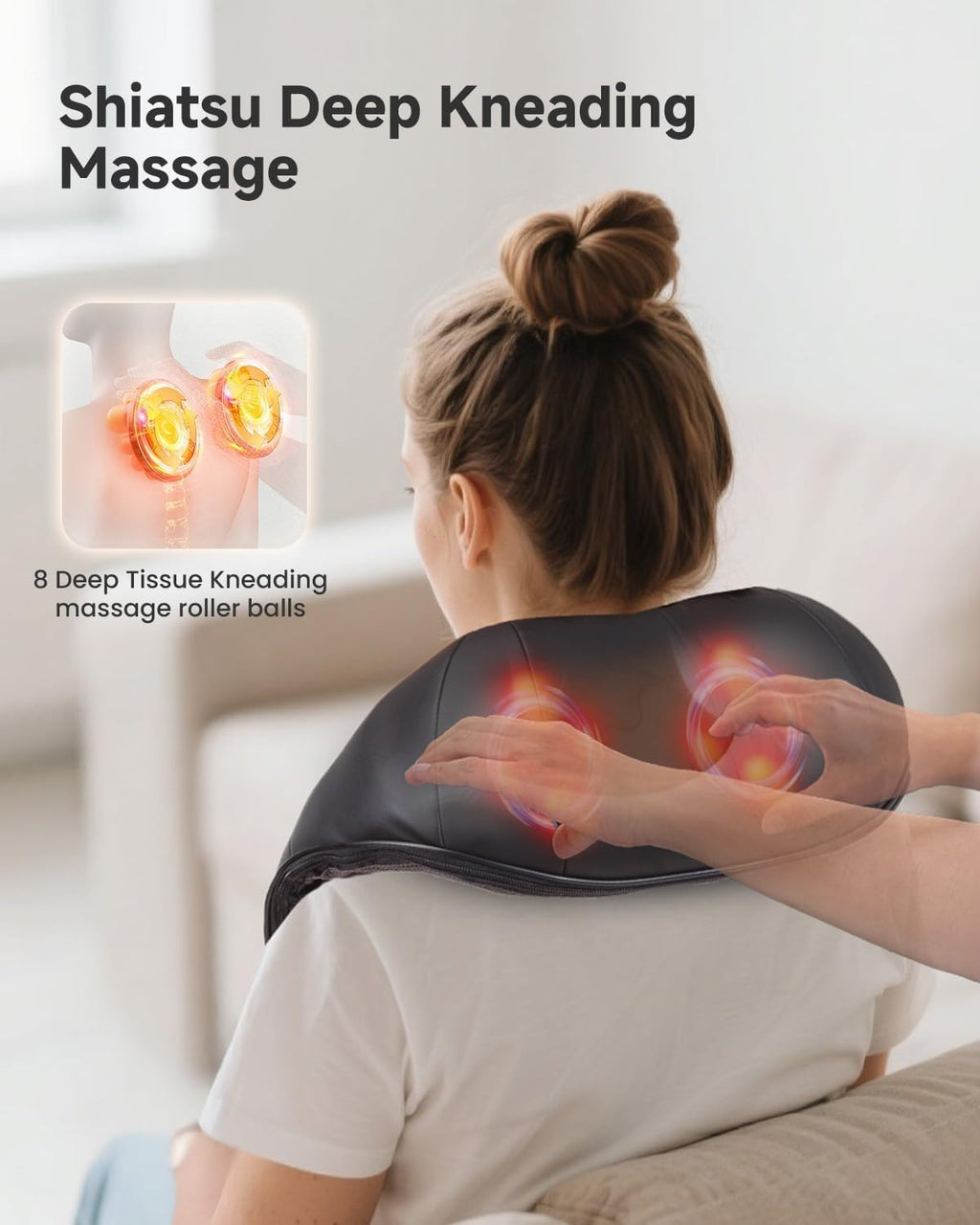 Masajeador Shiatsu De Cuello Y Espalda Con Calor